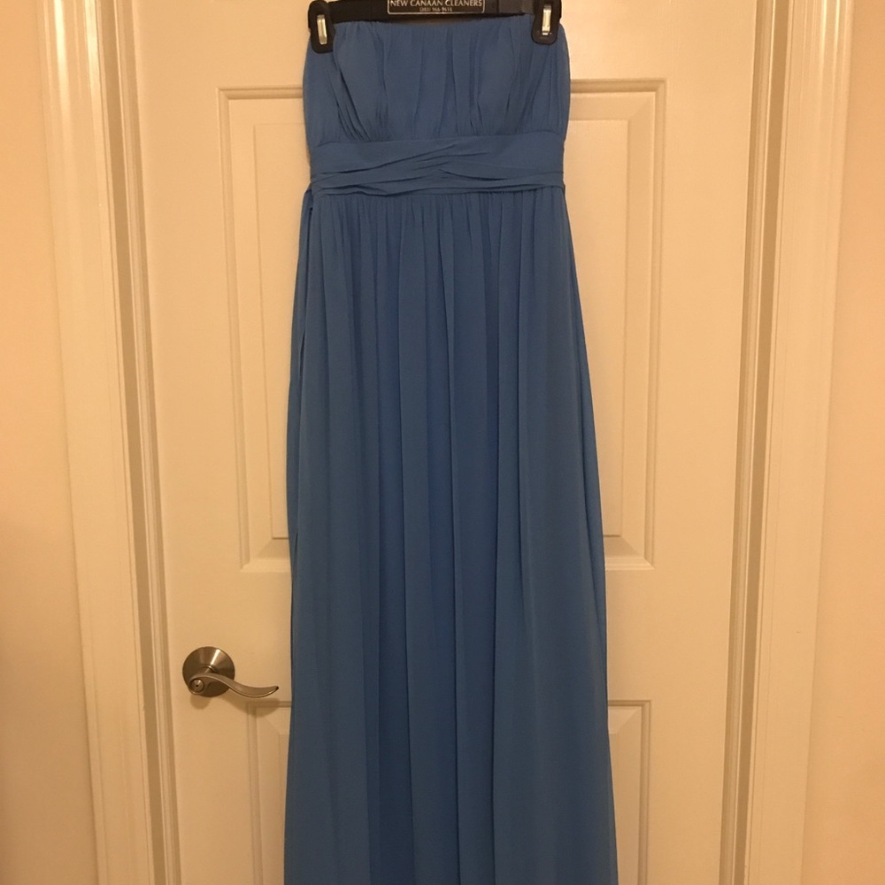 Blue Strapless Prom Dress/Bridesmaid Dress